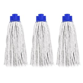 Aigua - Wischmopp - XL Parkett Baumwollmopp - Wischbezug zur Echtholz trocken und nass Bodenpflege - Set von 3 - Weiß 250 gr