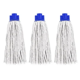 Aigua - Wischmopp - XL Parkett Baumwollmopp - Wischbezug zur Echtholz trocken und nass Bodenpflege - Set von 3 - Weiß 250 gr