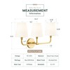 METWET Bathroom Light Fixtures, Brushed Gold Vanity Lights with Flared