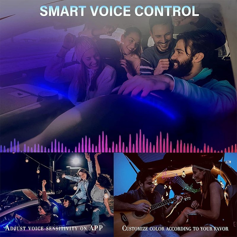 Acrylic Car LED Interior Lighting, RGB Ambient Lighting Car Strip