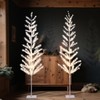 Lightshare 6FT Feather Lighted Tree Set of 2, 244L Warm