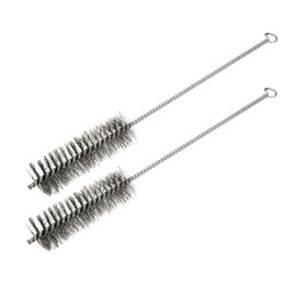 sourcing map Stainless Steel Wire Tube Cleaning Brush 30 mm Diameter Pack of 2