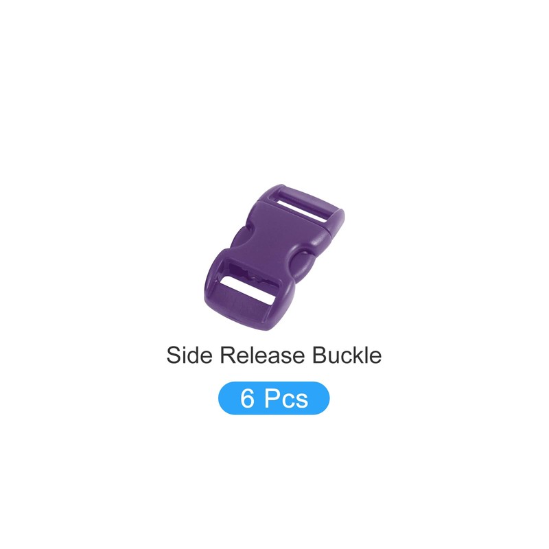 METALLIXITY Side Quick Release Buckle (1.1cm/0.43") 6Pcs, Plastic Adjustable Buckles