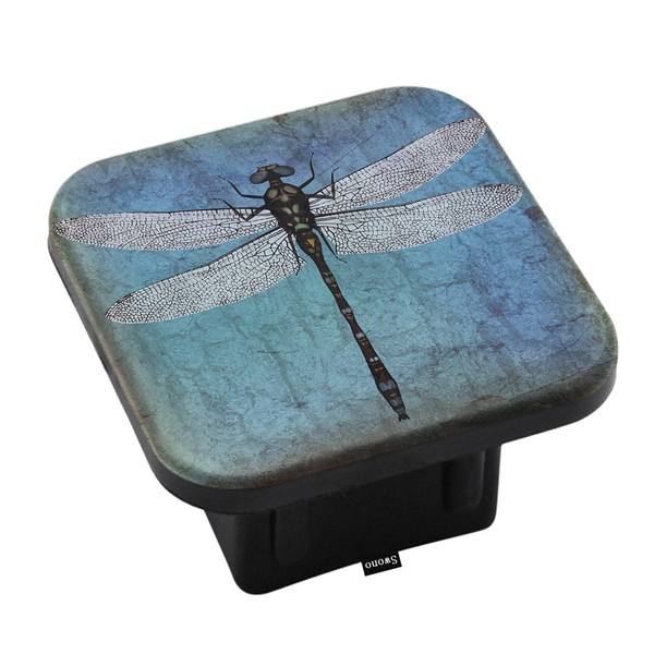 Swono Dragonfly Trailer Hitch Covers for Trucks, Grunge Animal Dragonfly