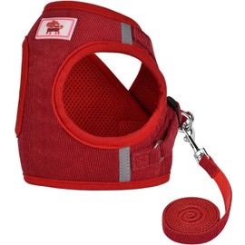 No Pull Dog Harness with Leash Easy Control Handle Pet Harness Reflective Adjustable No Choke Soft Padded Dog Vest for Small and Medium Dogs Outdoor Walking Travel (Red, XL)