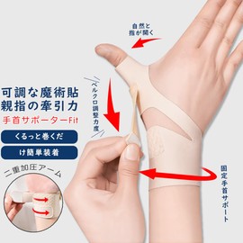 手首 サポーター 腱鞘 固定 保護 親指 サポーター 調整可能 親指付け根サポーター 筋トレ 保護 怪我防止 手首用 サポーター 超薄型 軽量 吸汗速乾 スポーツ 家事 育児 パソコン/スマホ操作 男女兼用 (S, カーキ色-左右)