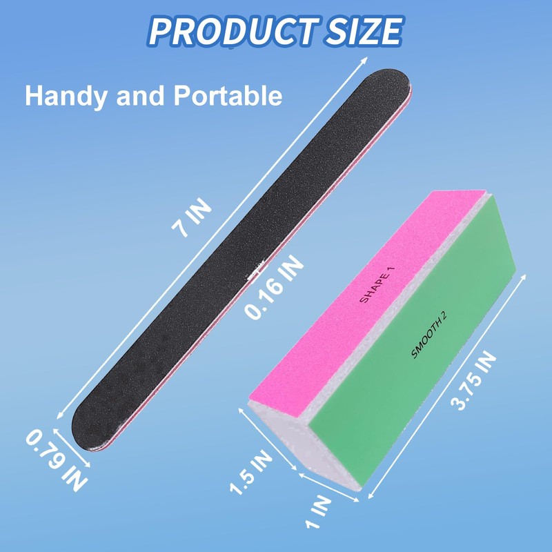 Yamobi Pack of 12 Buffer for Nails, Nail Files for