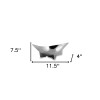 Homeroots 12" Silver Aluminum Oval Centerpiece Bowl