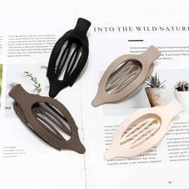 FASOTY 4PCS French Concord Flat Hair Clips Curved Flat Claw Clips for Women Girls Alligator Clips for Thick Thin Hair Duck Billed Hair Clips No Slip Hair Clips Hair Barrettes for Women