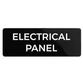 Electrical Panel Sign, Durable ABS Plastic with Full Adhesive Backing, Sign for Door or Wall, 2x6"