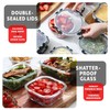 EATEX 24pc Glass Storage Containers with Lids, 12 Set Glass