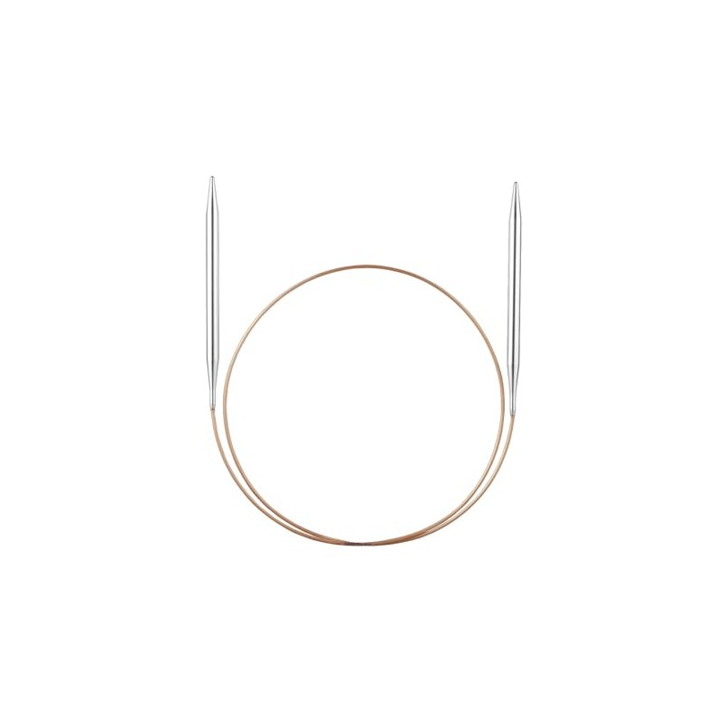 Addi Circular Knitting Needle Basic Metal, Brass Nickel-Plated, Multicoloured, 200cm