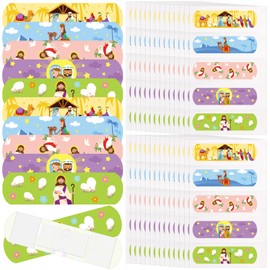 Geiserailie 400Pcs PE Jesus Bandages for Kids Easter Egg Stuffers Gifts Cartoon Boo-Boos Adhesive Bandages Pack He is Risen Waterproof Bandages Bulk Easter Party Favor Protect Scrapes and Cuts(Sheep)
