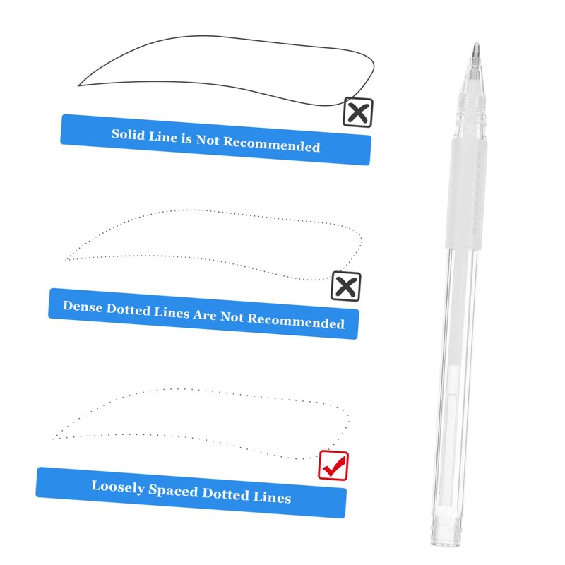 NOLITOY Embroidered Eyebrow Pen Tattoo Positioning Tool Makeup Marking Pen