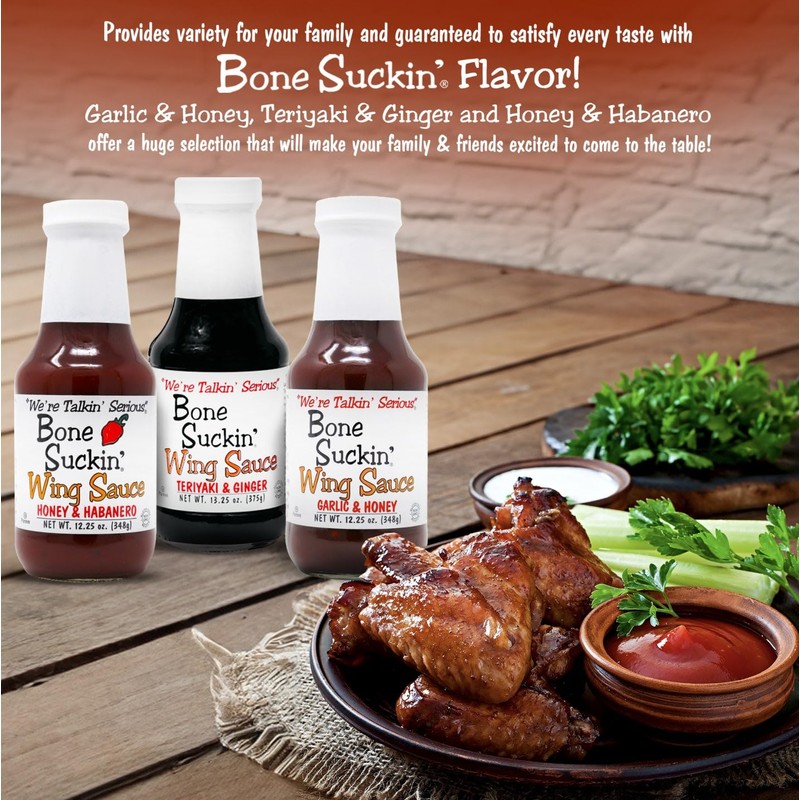 Bone Suckin' Variety Pack Wing Sauce: All Purpose Wing Sauce