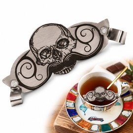 Mustache Guard for Coffee & Everyday Drinks – Skull Design Drinking Attachment for Cleaner, More Comfortable Sipping