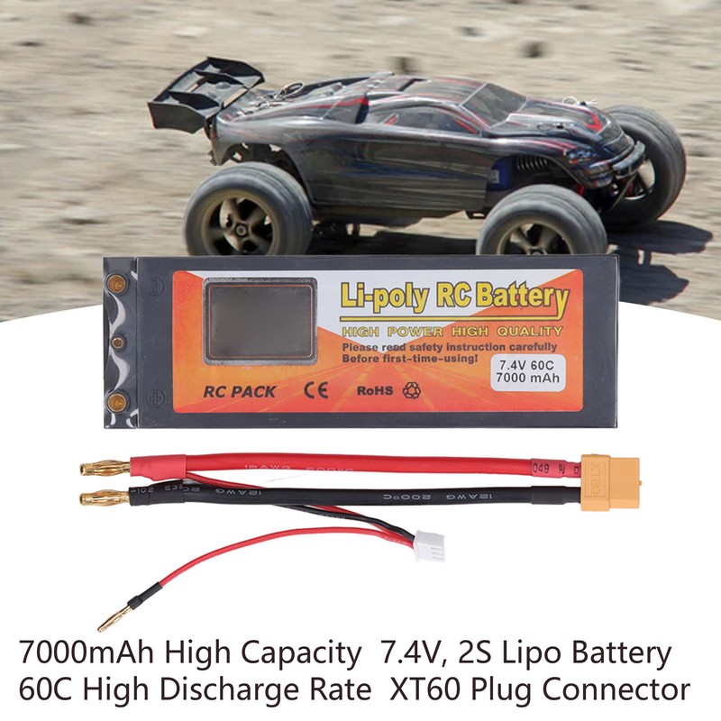 Li Poly RC Battery 2S 60C 7000mAh 7.4V Li Poly