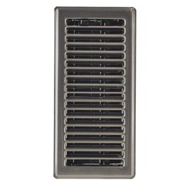 Hartford Ventilation Floor Register 4” x 12” - Contemporary Steel Vent Cover for Home - Heavy Duty Modern Metal Design with Scratch Resistant Finish - Smooth Glide Damper (1, Brushed Nickel)