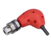 90° Angle Adapter Round Shank 9.5mm Electric Drill Chuck Attachment