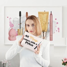 LEVLO Rumplestiltskin's Dagger Cosmetic Make Up Bag OUAT Fans Gift All Magic Comes With a Price Makeup Zipper Pouch Bag For Friend Family, All Magic Comes, Cosmetic Bag