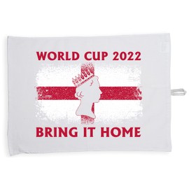 Hippowarehouse Bring it Home - World Cup Queen Elizabeth Tea Towel Eco Printed Dish Cloth Kitchen accessory 50cmx70cm 100% Cotton