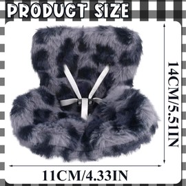 Autositz, Autositz für Puppen, Have a Seat für 10–17cm Charakter Autositz für Puppen mit weichem pelzigem Kissen, Süße & Praktische Puppensicherheitssitz für Autodekoration (Blau Grau Leopard)