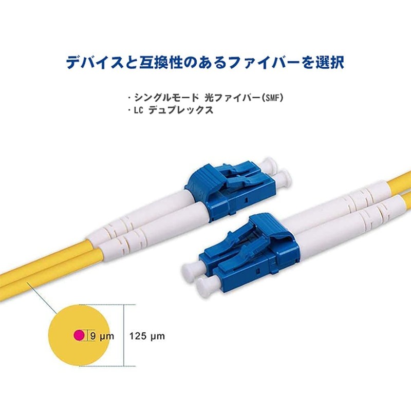 OS2/OS1 Singlemode Duplex LC/LC Connector 9/125μm Fiber Optic Cable 5m