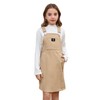 Milumia Girl Corduroy Crisscross Overall Dress with Pocket Khaki 9
