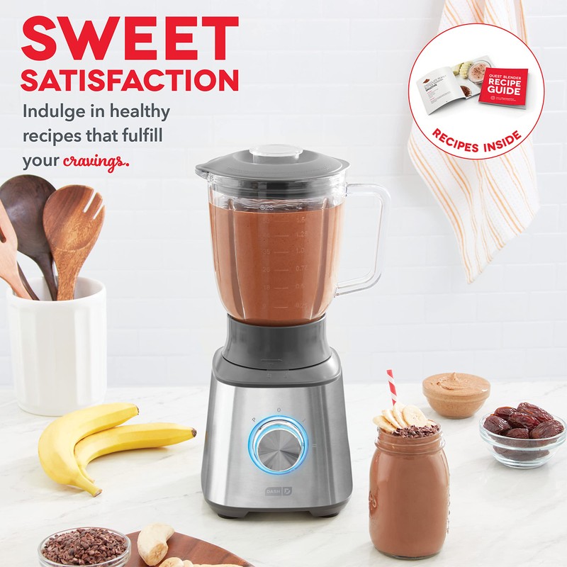 Dash Quest 50 oz Countertop Kitchen Blender, Professional Heavy Duty