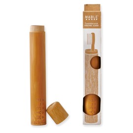 MABLE Toothbrush Travel Case | Bamboo Toothbrush Holder For Travelling and Camping | Adult Size | Natural Product