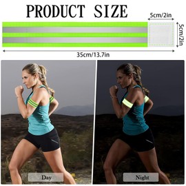 Eastrise Reflective Wrist Strap,Elasticated Ankle Bands High Visibility Bike Ankle Bands Reflector Armband,For Running Walking Cycling Jogging and Dog Walking Nigh Outdoor Safety (4pcs)