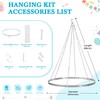 ROMANKAS Ceiling Drapes Hanging Kit Silver Metal Ceiling Draping Kit