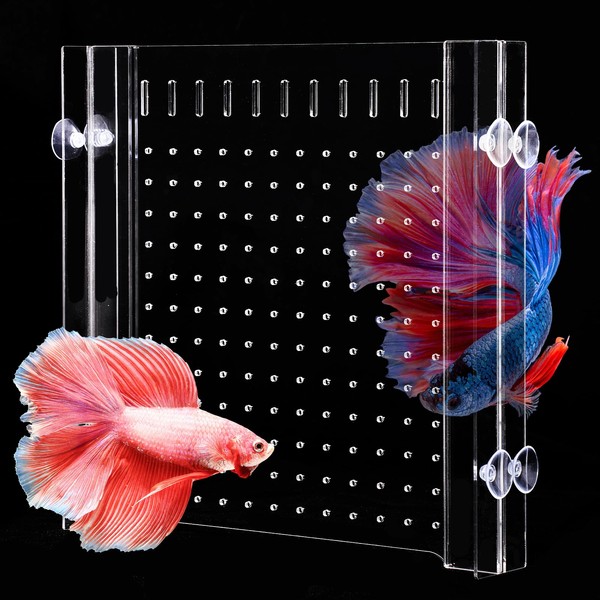Swirge Aquarium Divider with Suction Cup, Adjustable Acrylic Fish Tank