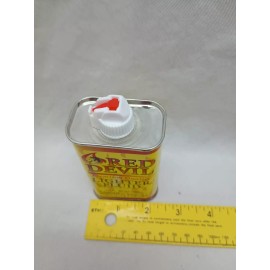 Vintage Red Devil Lighter Fluid Handy Oil Oiler Metal Can Advertising  Full