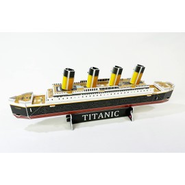 3D Puzzles for Adults Titanic Ship Model Craft Kits, Arts and Crafts, Wedding Anniversary, Valentines Day, Gifts for Him Her Couple, Long Distance Relationships, Night Cruise Ship Vessel