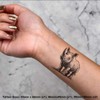 Azeeda 4 x 'Glückliches Baby-Nashorn' Temporäre Tattoos - Wasserfest, Hautfreundlich
