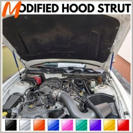 TENKIDOM Hood Struts Compatible with Ford Mustang 2010-2014 Carbon Fiber Lift Supports Bonnet Gas Dampers Springs Kit No-Drill Bolt-on