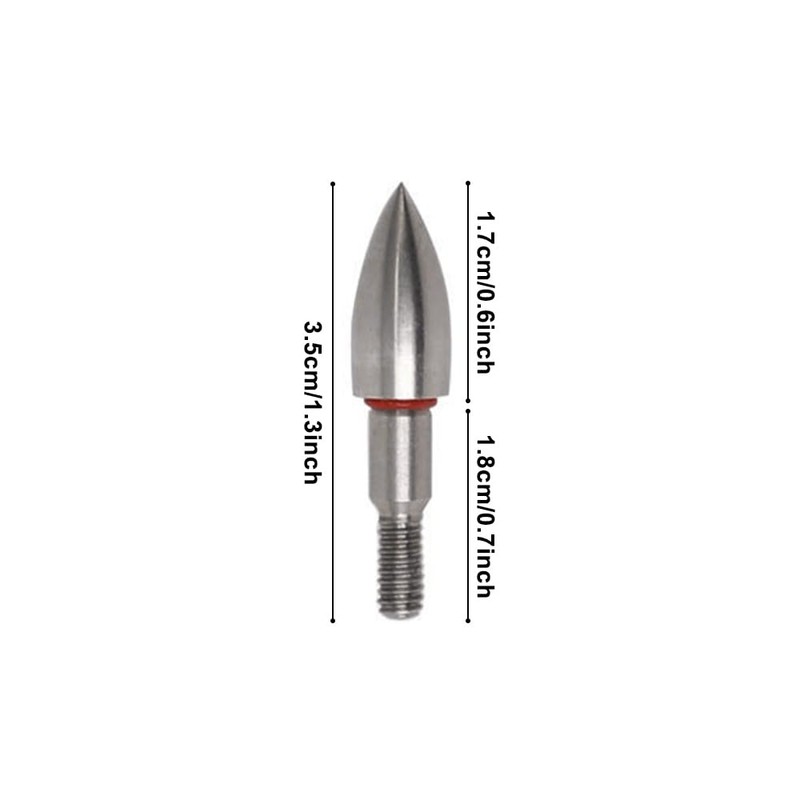 BDKMMS Archery Field Points, 5Pcs 100/150/200/250/300/350 Grains Stainless Steel Archery