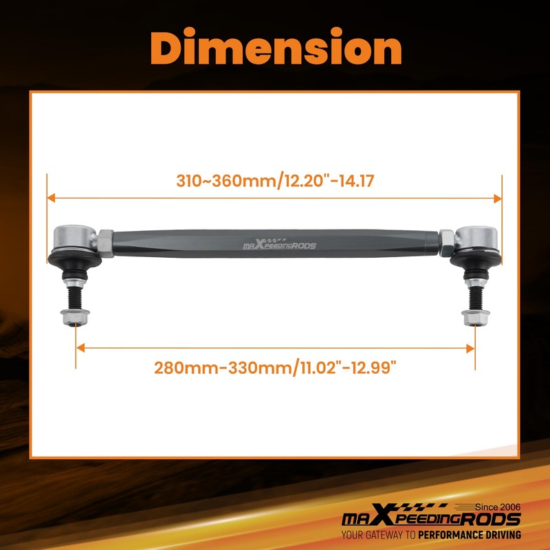 maXpeedingrods Universal Adjustable Sway Bar End Links 280mm-330mm | M10