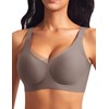 SINFLA Wireless Bras for Women Mesh Crossover Bras Seamless Full