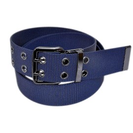 [KASAJIMA] 40mm ナイロン2ピン 作業ベルト クロニッケル Mサイズ ネイビー 【No.22】