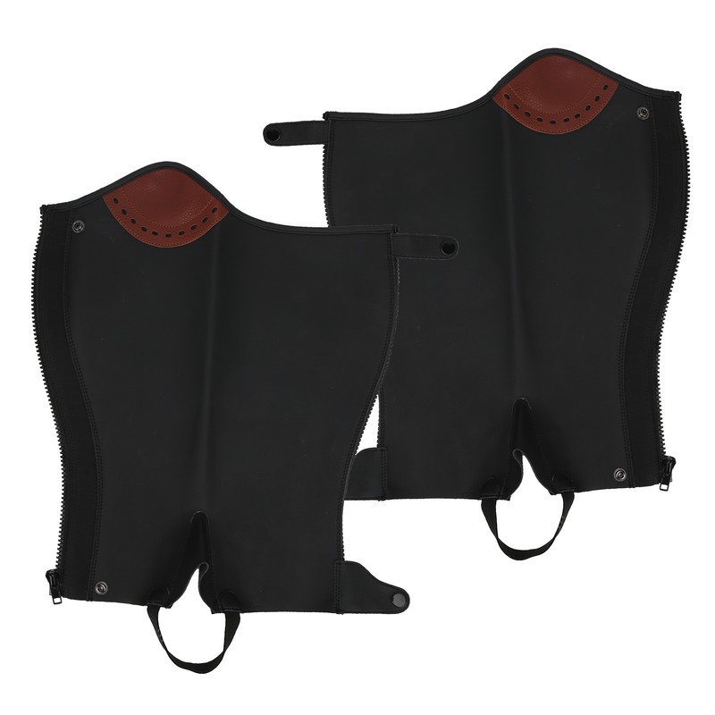 2Pcs Leather Half Chaps Equestrian Horse Riding Half Chaps Leg