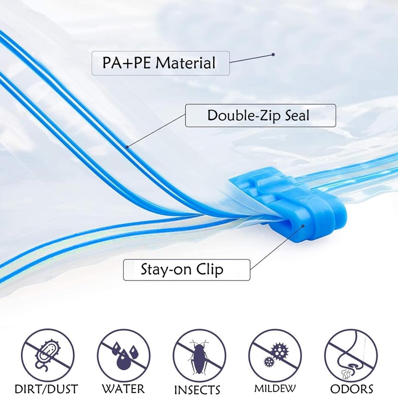 10 pcs travel space saving bag No vacuum, Roll up