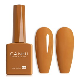 CANNI Brown Gel Nail Polish, 1Pcs Brown Fall Winter Gel Polish Color Nail Polish Gel High Gloss Soak Off U V Gel Nail French Nail Manicure Salon DIY