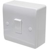 1 Gang 2-Way Light Switch with 25mm Pattress Surface Box