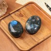 SUNYIK Natural Labradorite Palm Stone, Polished Irregular Healing Labradotite Worry