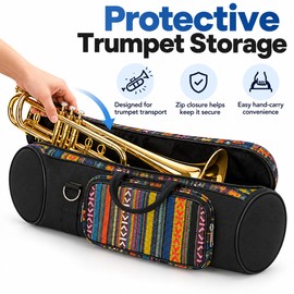 Trumpet Gig Bag for Instrument Transport – Waterproof Oxford Cloth Carrying Case for Rehearsals and Travel