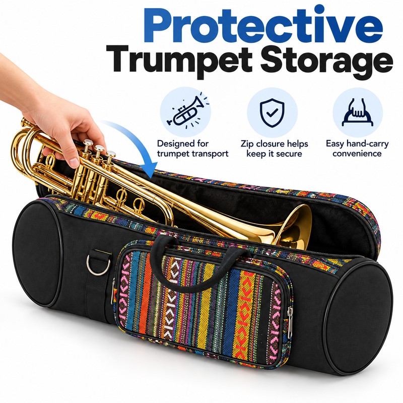 Trumpet Gig Bag for Instrument Transport – Waterproof Oxford Cloth