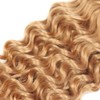 ZCMYVINND Honey Blonde Deep Wave Human Hair Bundles 18 20