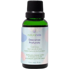 Naturalness - Aceite relajante para masaje "Descanso Profundo" - Tamaño 30ml - A base de extractos herbales y Aceites esenciales 100% naturales.
